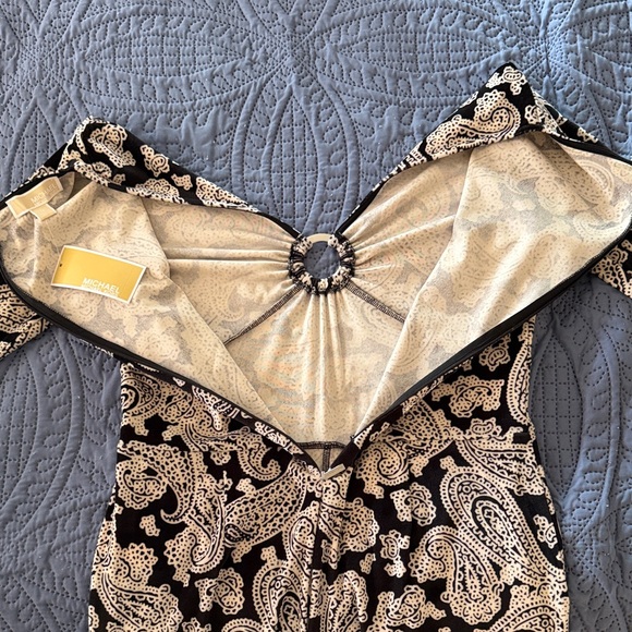 Michael Kors Black and White Paisley Long Sleeve Jumpsuit - Picture 7 of 10